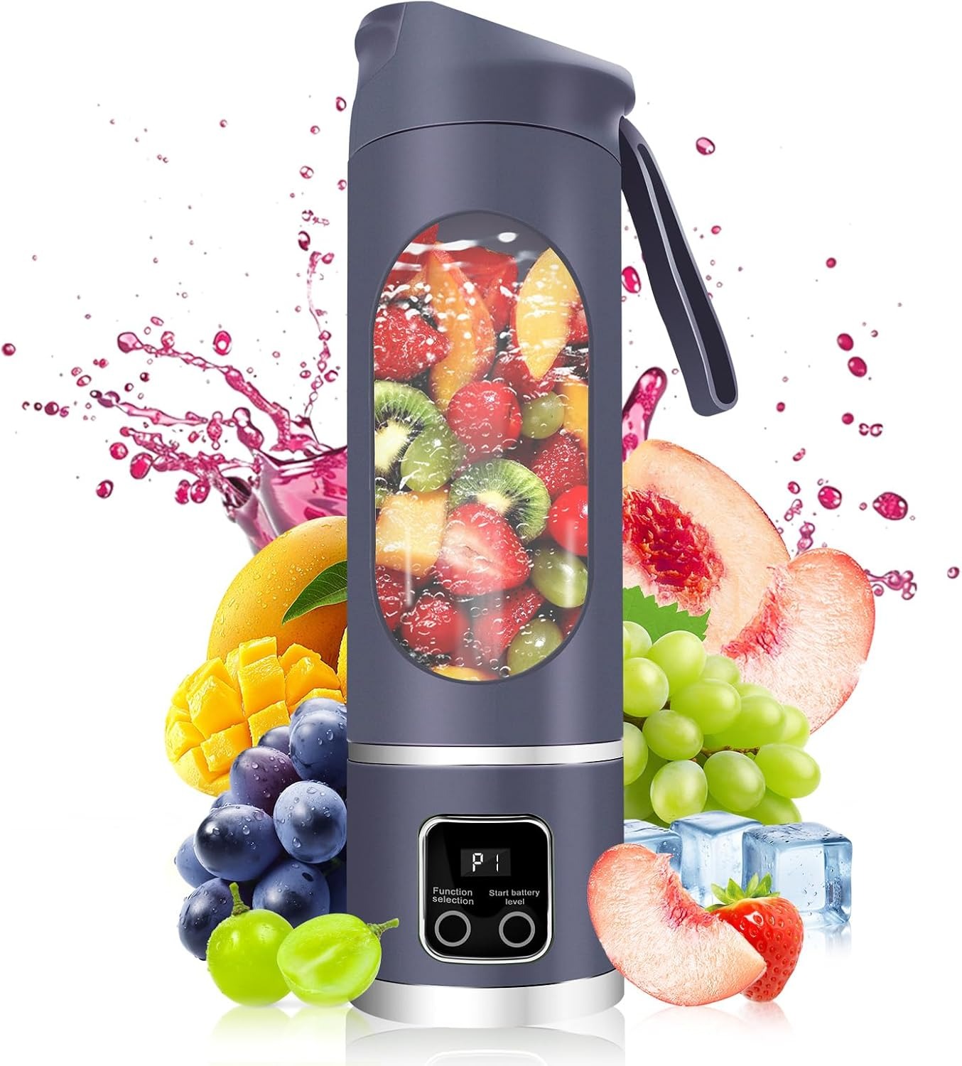 شیکر و اسموتی ساز شارژی HS-860 اورجینالمخلوط کن 12 تیغه برقی قابل حمل برای اسموتی و پروتئین شیک